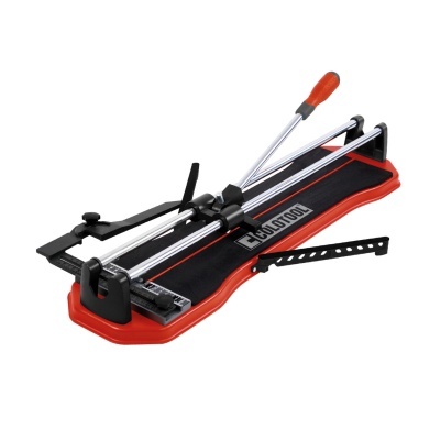 Cortador de azulejos manual vermelho e preto com alavanca