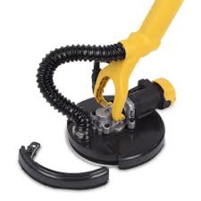 Lixadeira de parede com cabo amarelo e base redonda preto