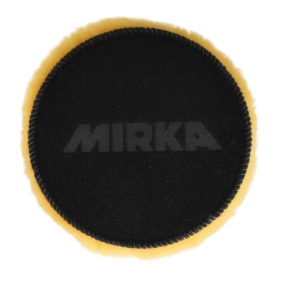 Disco de polimento preto com borda amarela da marca MIRKA