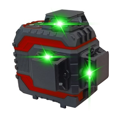 Laser de linhas preto e vermelho com luzes verdes