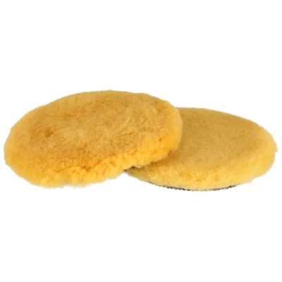 Discos de polimento amarelos felpudos de formato circular