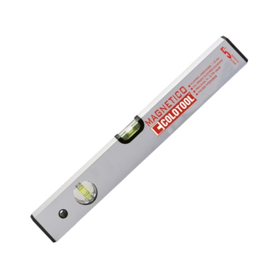 Nível magnético cinza CCOOLTOOL com bolhas líquidas