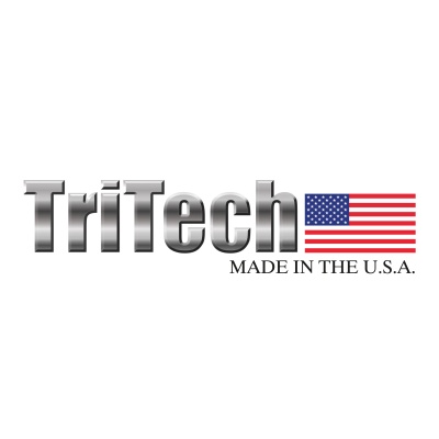 Logótipo da marca TriTech com bandeira dos EUA e texto MADE IN THE U.S.A.