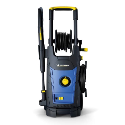 Máquina lavadora alta pressão azul, preta e amarelo Michelin
