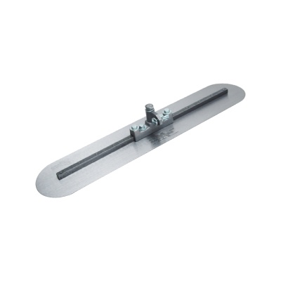 Lâmina metálica prateada com barra preta e parafuso ajustável