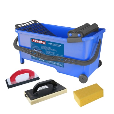 Conjunto de limpeza azul COLOTOOL com acessórios de limpeza