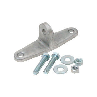 Peça metálica com parafusos, arruelas e porcas