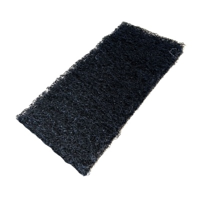 Esponja ou almofada de limpeza preta retangular