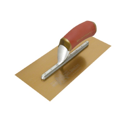 Paca de construção com base metálica dourada e cabo vermelho