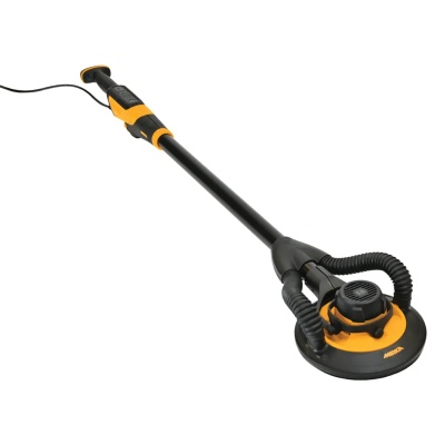 Lixadora de parede preta e amarela com cabo elétrico