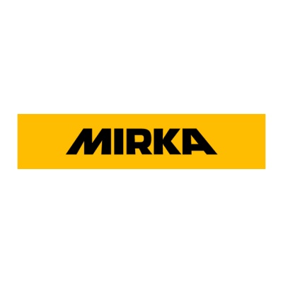 Logótipo da marca MIRKA em amarelo e preto