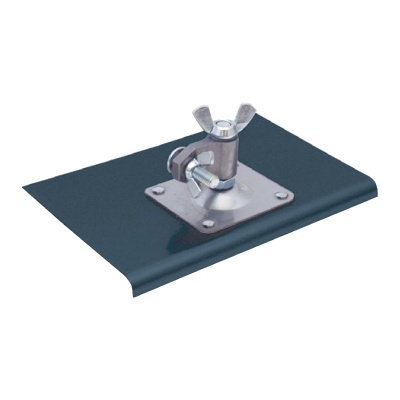 Suporte metálico com parafuso e base quadrada preta