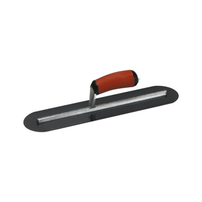 Plaina de alisar com cabo vermelho e base negra sobre fundo branco