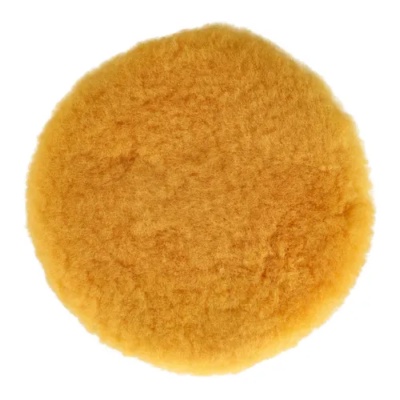 Disco redondo amarelo mostarda felpudo