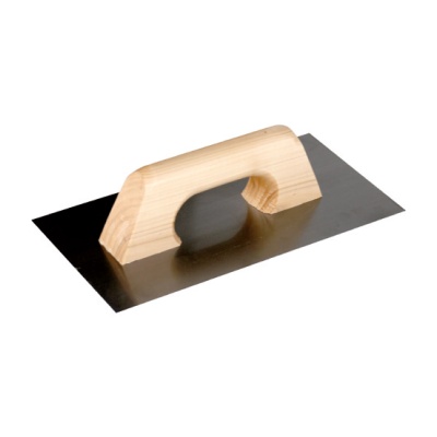 Plaina de construção com pega em madeira clara e base metálica