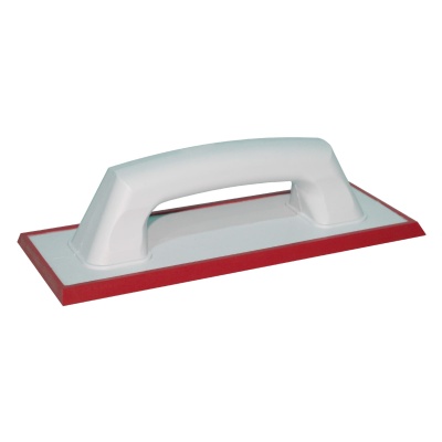 Suporte para lixa branco com base retangular vermelha