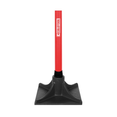 Pá para neve com cabo vermelho e cabeça preta