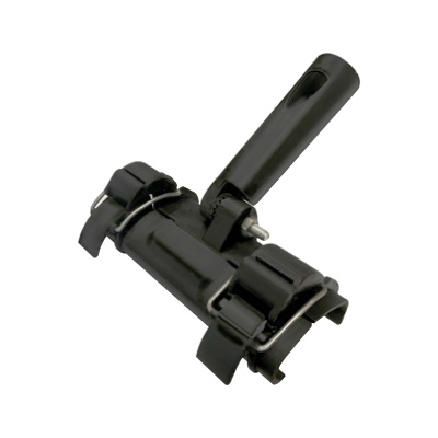 Ferramenta metálica preta com cabo curto e articulações