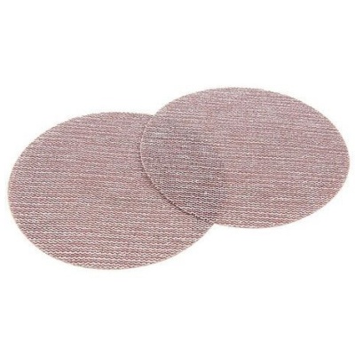 Dois discos redondos em tecido rosa e bege com textura sobre fundo branco