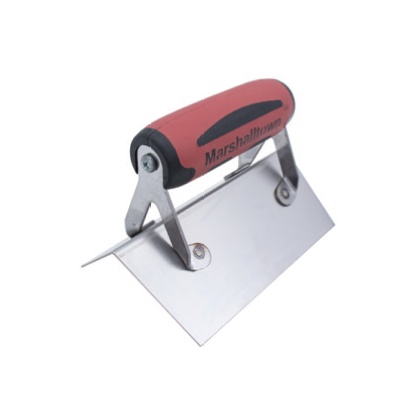 Espátula de aço inoxidável com pega vermelha e preta