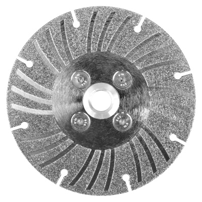 Disco de corte circular metálico com revestimento diamantado