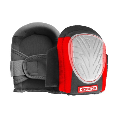 Par de joelheiras de trabalho COLOTOOL em preto, vermelho e cinza