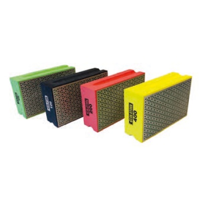 Conjunto de quatro pedras de afiar coloridas com texto LEGEND 400