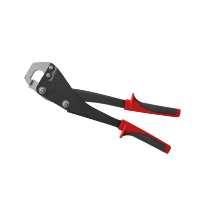 Alicate de corte de cabos preto com punhos vermelhos