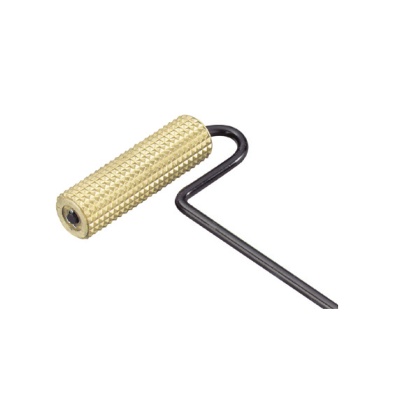 Chave de fenda com punho dourado texturizado e haste preta em L