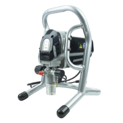 Aerógrafo elétrico com estrutura metálica e detalhes pretos