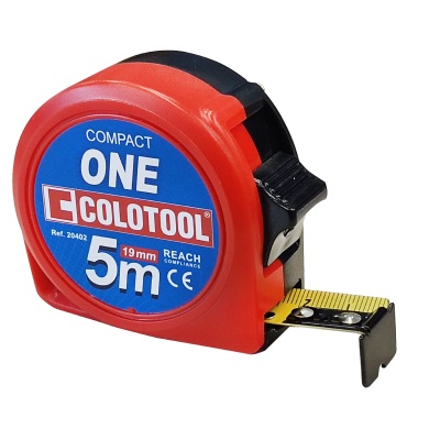 Trena de medição vermelha Ecolotool Compact One 5m com fita amarela de metal