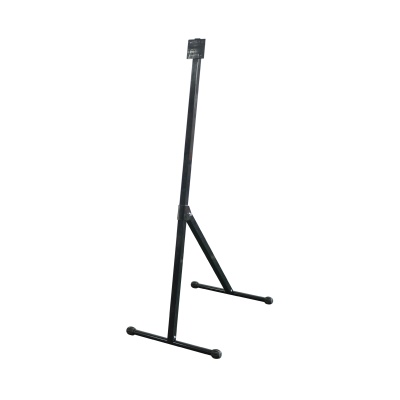 Suporte simples para guitarra preto em fundo branco