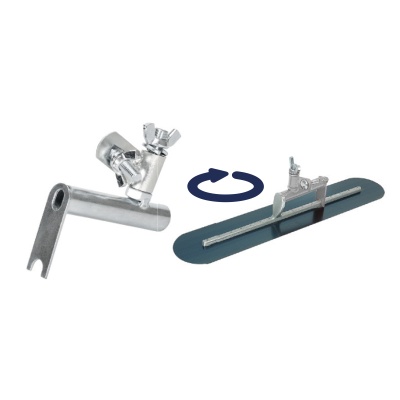 Conjunto de acessórios metálicos com porcas de aperto e peça azul ajustável