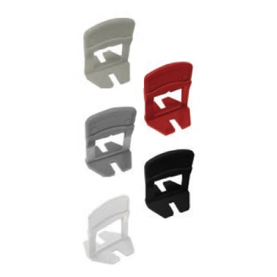 Cinco suportes de plástico para livros em várias cores