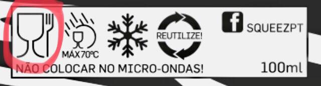 Símbolos e instruções de uso de produto em fundo branco