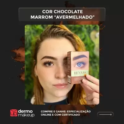 Kit 4 Hennas Sobrancelhas Híbridas Muito Rápida Dermo Makeup - Sob