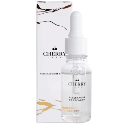 Frasco de acelerador de secagem Cherry Lash com conta-gotas e caixa