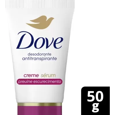 Tubo de desodorizante antitranspirante Dove creme sérum 50g