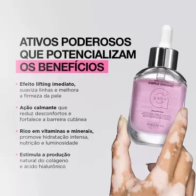 S&#x00E9;rum&#x20;Efeito&#x20;Lifting&#x20;Solu&#x00E7;&#x00E3;o&#x20;Gaba&#x20;Simple&#x20;Organic&#x20;Todo&#x20;Tipo&#x20;De&#x20;Pele&#x20;&#x20;-&#x20;Sob&#x20;Encomenda