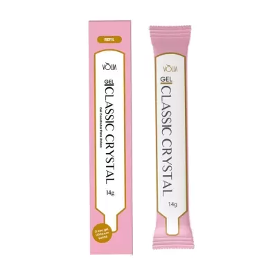 Embalagem e sachê do gel Classic Crystal da Vòlia