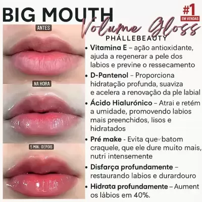 Gloss&#x20;Labial&#x20;Volume&#x20;Incolor&#x20;Ph&#x00E1;lleBeauty&#x20;-&#x20;Sob&#x20;Encomenda