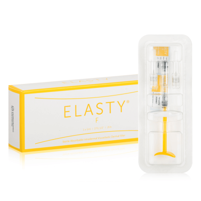 Embalagem e seringa do produto ELASTY F