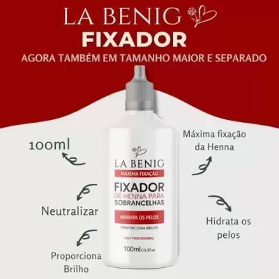 Fixador&#x20;De&#x20;Henna&#x20;Para&#x20;Sobrancelhas&#x20;La&#x20;Benig&#x20;30ml