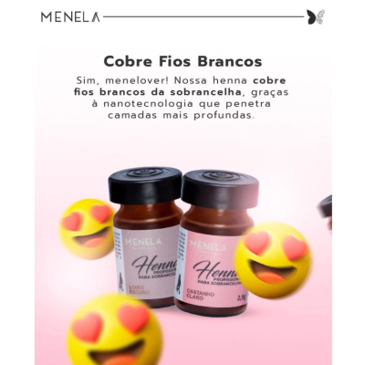 Kit&#x20;Henna&#x20;Sobrancelhas&#x20;Menela&#x20;-&#x20;Castanho&#x20;Claro