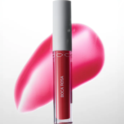 batom líquido rosa com tampa branca e texto 'BOCA ROSA'