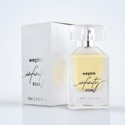 Frasco e caixa de perfume wepink Infinity Star de 75 ml