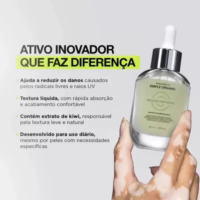 S&#x00E9;rum&#x20;Oxyresveratrol&#x20;Solu&#x00E7;&#x00E3;o&#x20;Antioxidante&#x20;Simple&#x20;Organic&#x20;Todo&#x20;Tipo&#x20;De&#x20;Pele&#x20;-&#x20;Sob&#x20;Encomenda