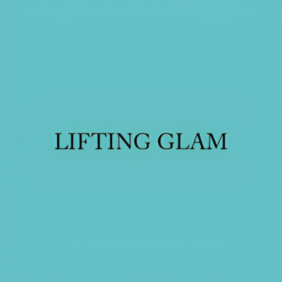 Texto LIFTING GLAM sobre fundo azul