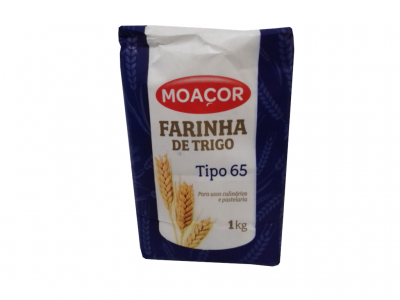 Pacote de farinha de trigo Moaçor Tipo 65 com 1 kg