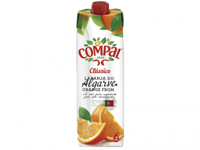 Pacote de sumo de laranja Compal clãssico 1 litro